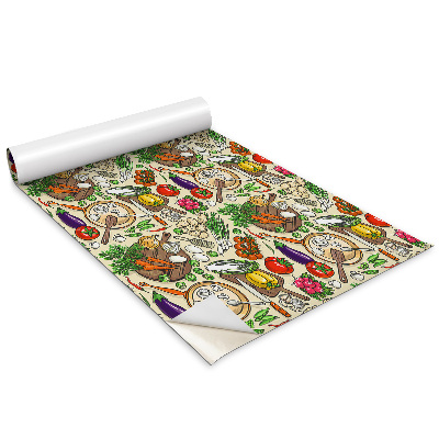 Okleina meblowa Rysunkowe kolorowe warzywa