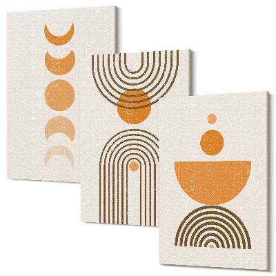 Zestaw obrazów tryptyk na ścianę Boho minimalistyczne wzornictwo dekoracyjne