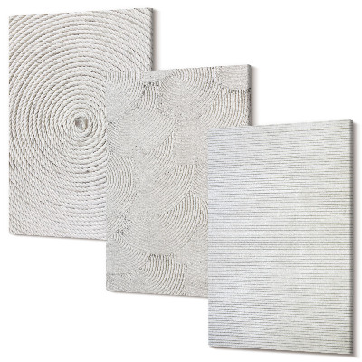 Zestaw obrazów 3 części tryptyk Geometryczne tektury nowoczesne wzory