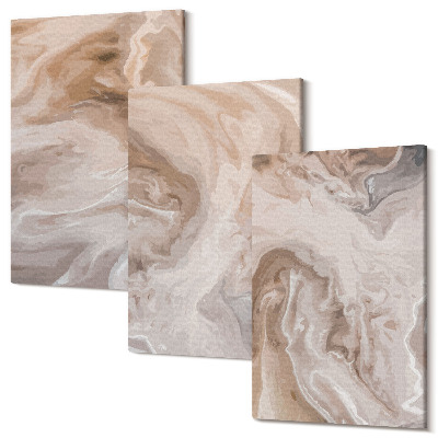 Zestaw obrazów na płótnie tryptyk Marmurowe wzory abstrakcyjne tekstury kamienia