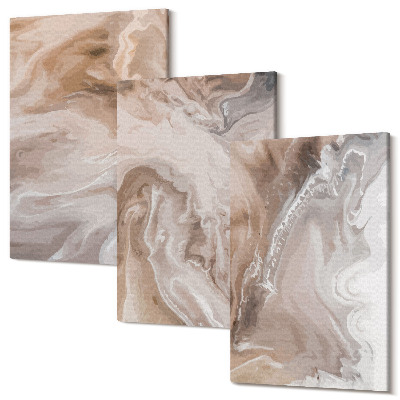 Zestaw obrazów tryptyk na ścianę Tekstura kamienia abstrakcyjne wzory marmuru