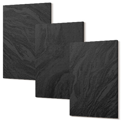 Zestaw obrazów na płótnie tryptyk Ciemne marmury eleganckie tekstury w stylu glamour