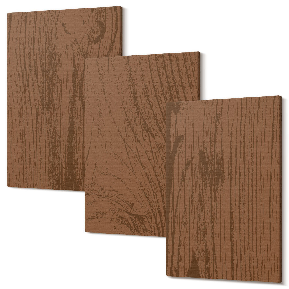 Zestaw obrazów 3 części tryptyk Wzór drewna tekstura kory drzewa minimalizm