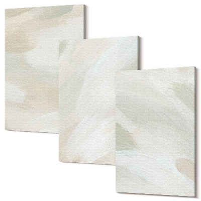 Zestaw obrazów 3 części tryptyk Jasne farby abstrakcja na płótnie styl delikatny boho