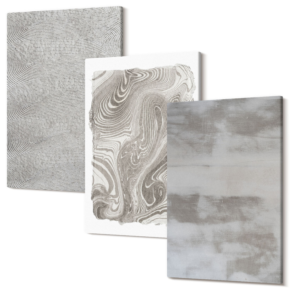 Zestaw obrazów 3 części tryptyk Industrialne struktury abstrakcyjne wzornictwo