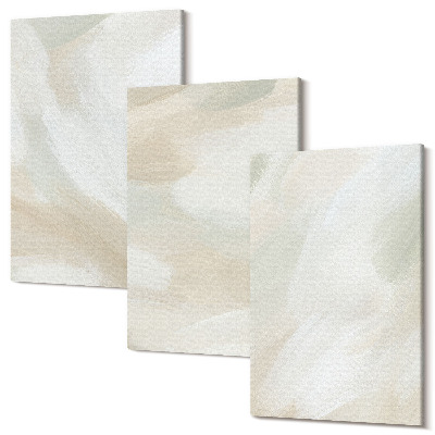 Zestaw obrazów tryptyk na ścianę Malarska tekstura ślady farby minimalizm