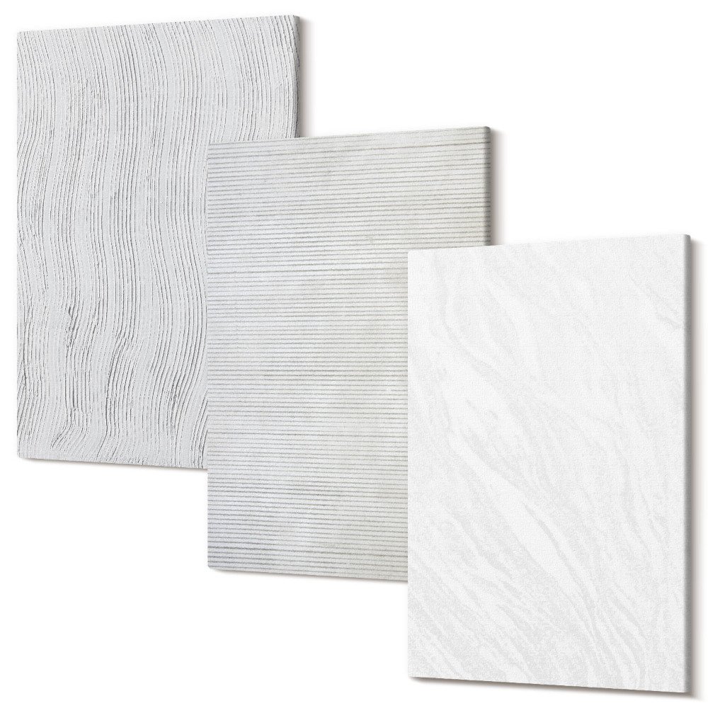 Zestaw obrazów na płótnie tryptyk Jasne struktury sznur wzory na piasku