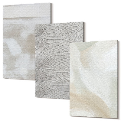Zestaw obrazów na płótnie tryptyk Abstrakcja w designie nowoczesne tekstury malarskie