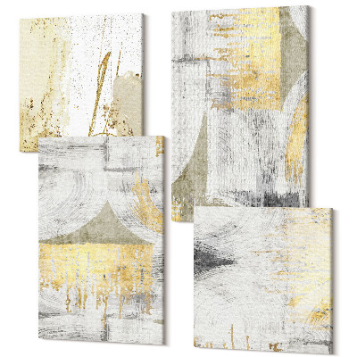 Zestaw obrazów 4 części kwadryptyk Abstrakcyjne minimalistyczne modne wzory malarskie