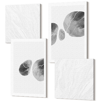 Zestaw obrazów kwadryptyk na ścianę Plam farb abstrakcyjne malarstwo minimalistyczne