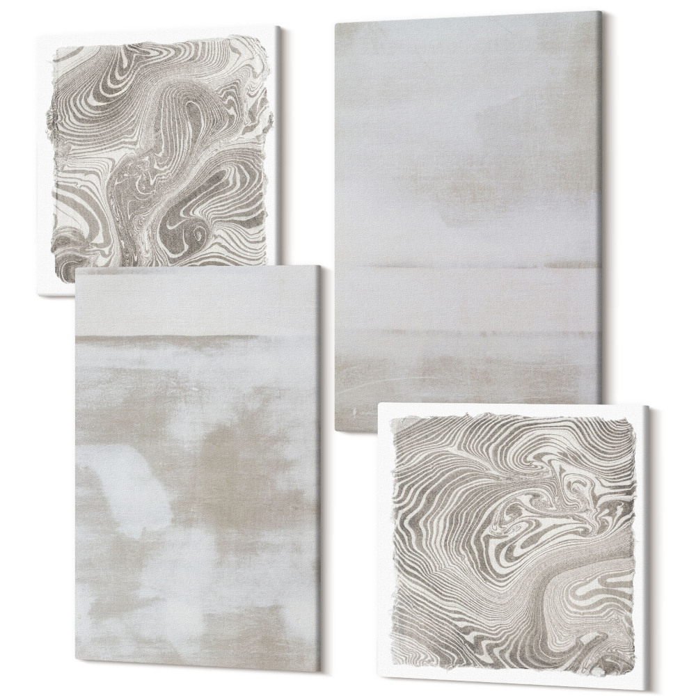 Zestaw obrazów na płótnie kwadryptyk Wytarte tekstury styl nowoczesny industrialny