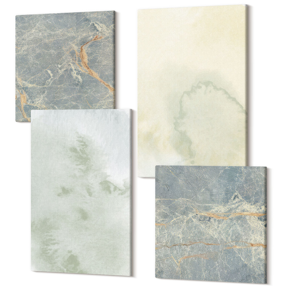 Zestaw obrazów na płótnie kwadryptyk Pastelolwe akwarele na płótnie tekstury farb