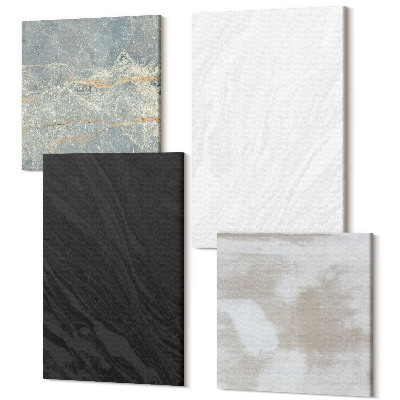 Zestaw obrazów 4 części kwadryptyk Różne kolory eleganckich struktur kamiennych