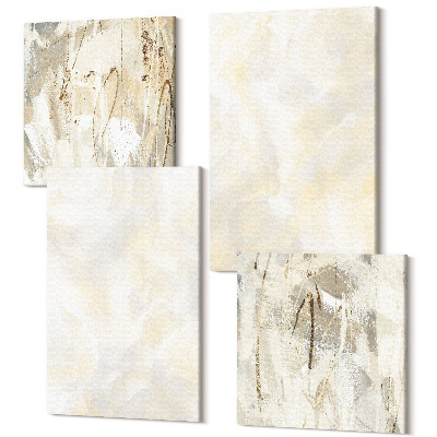 Zestaw obrazów na płótnie kwadryptyk Jasne tekstury farby pociągięcia pędzlem design