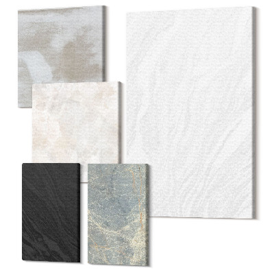 Zestaw obrazów 5 części pentaptyk Różne kolory eleganckich struktur kamiennych