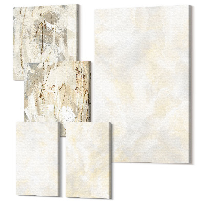 Zestaw obrazów na płótnie pentaptyk Jasne tekstury farby pociągięcia pędzlem design