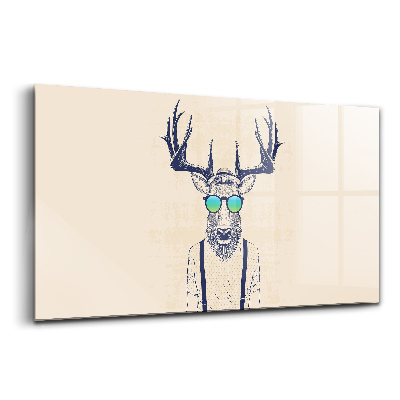 Obraz na szkle Abstrakcja jeleń z cechami ludzkimi