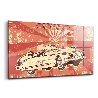 Foto-obraz szkło hartowane Grunge vintage retro auto