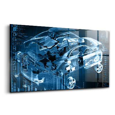 Obraz na szkle Ilustracja rozłożonego samochodu