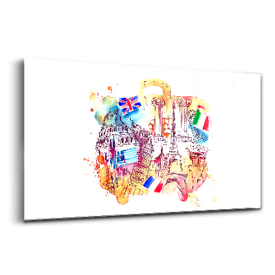 Obraz na szkle Atrakcyjne kraje świata turystyka