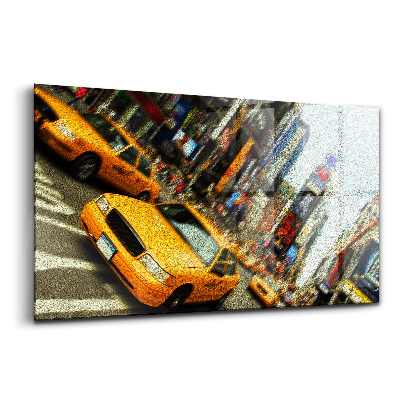 Obraz na szkle New york city żółte taksówki