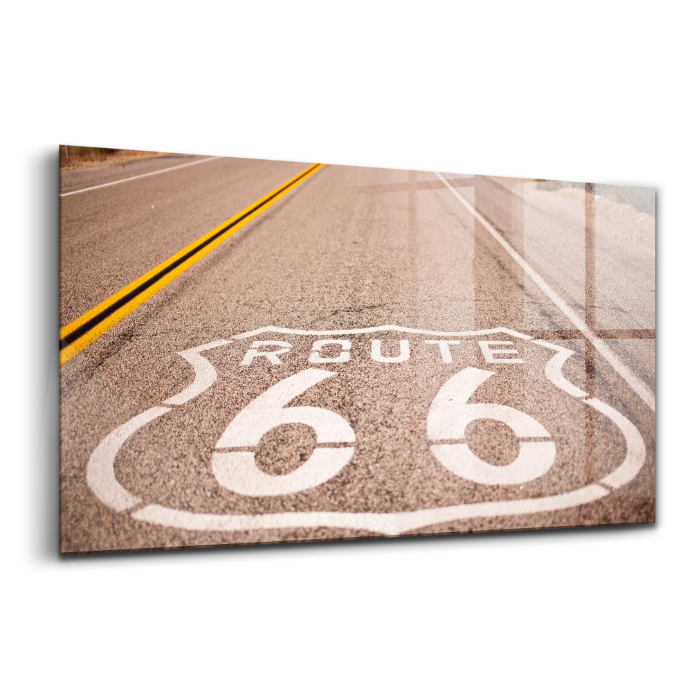 Obraz na szkle Route 66 wydrukowana na drodze