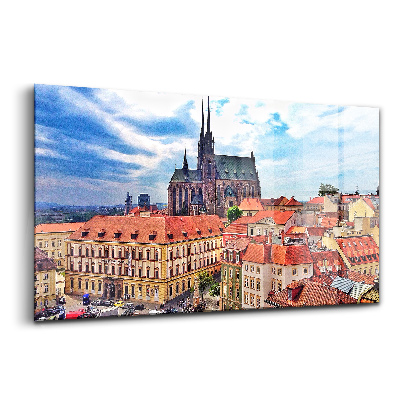 Obraz szklany Widok na brno