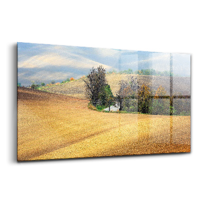 Obraz szklany Morawy wiejski krajobraz