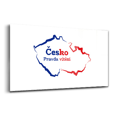 Obraz szklany Mapa czech