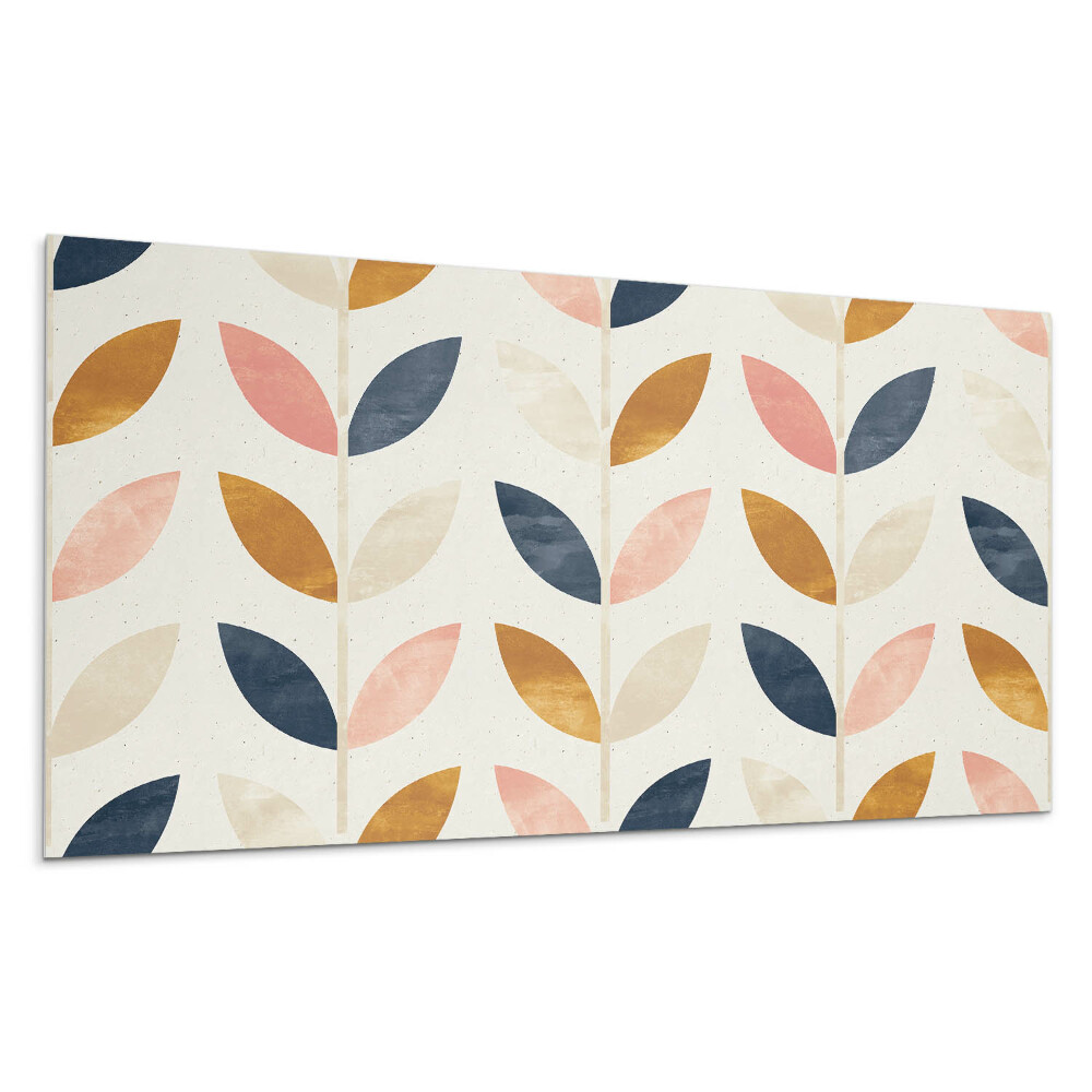 Płyta na ścianę Wzór liści w rzędach