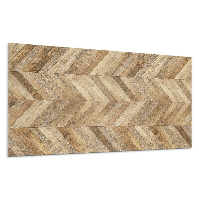 Płyta na ścianę Wzór w jodełkę z drewna