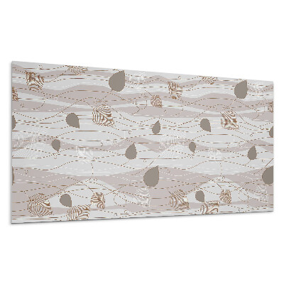 Płyta pcv na ścianę Wzór liści na falach