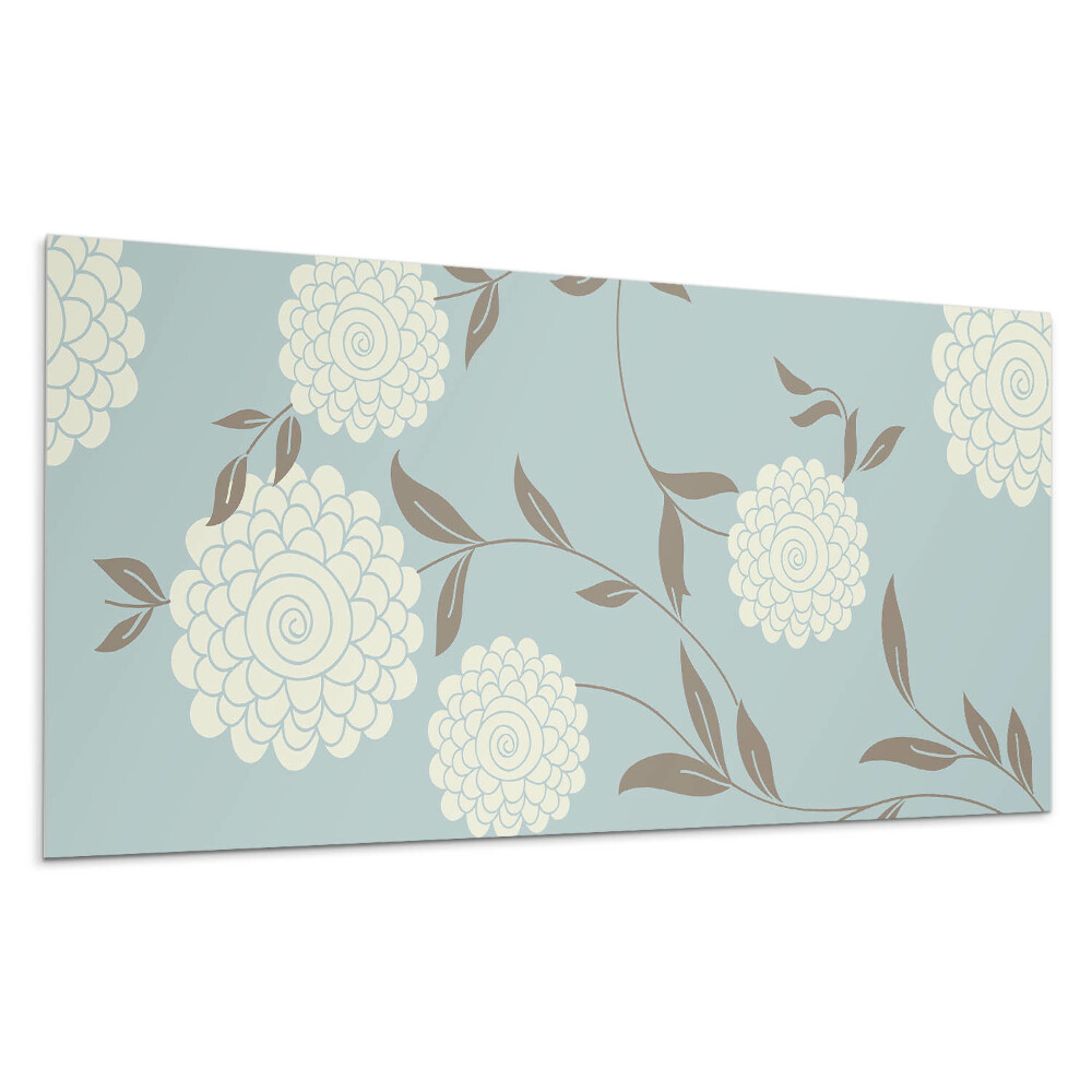 Płyta pcv na ścianę Kwiatowy wzór z liśćmi