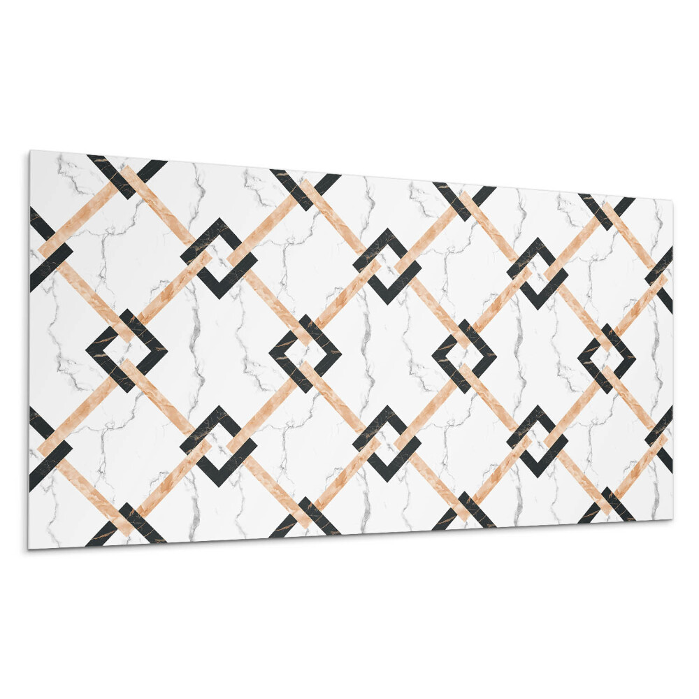 Płyta na ścianę Geometryczne wzory marmurowe