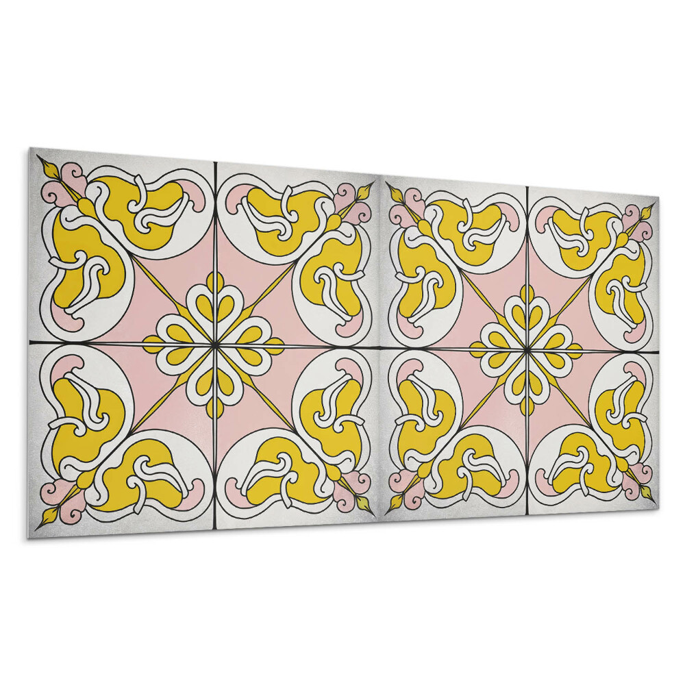 Płyta na ścianę Wzór kwiatowy w płytkach