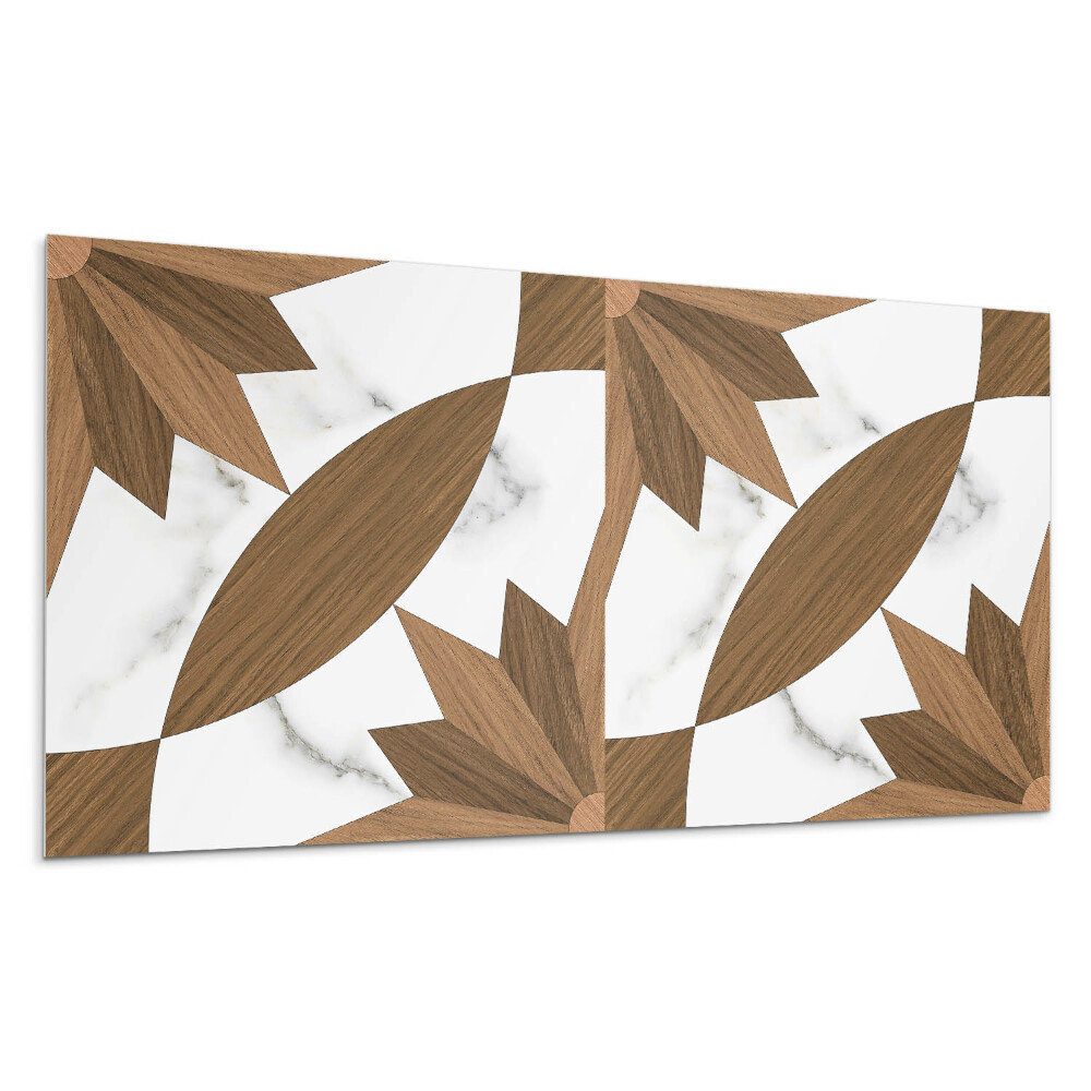 Panel pcv Wzór geometryczny z drewnem