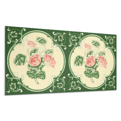 Płyta pcv na ścianę Kwiatowy wzór z liśćmi