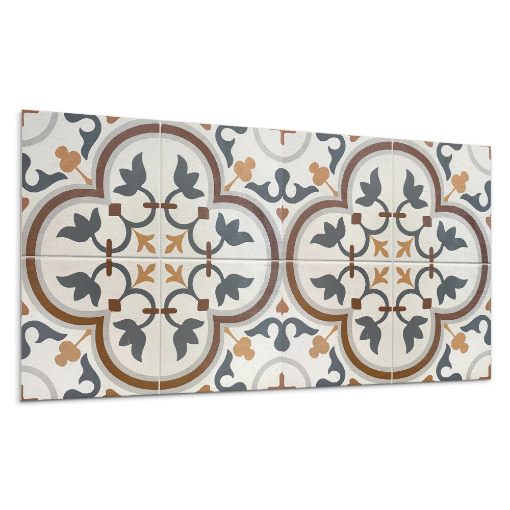 Płyta na ścianę Wzór kwiatowy w kratkę