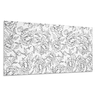 Płyta pcv na ścianę Kwiatowy wzór z liśćmi