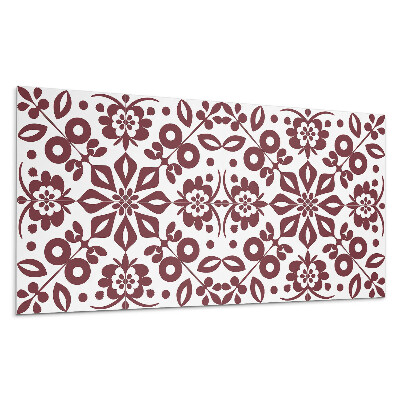 Płyta na ścianę Kwiatowy wzór z liśćmi