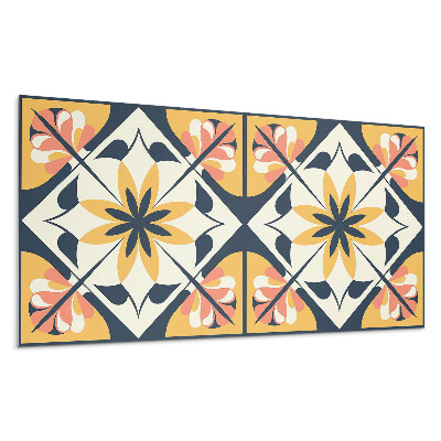 Płyta na ścianę Kwiatowy wzór w rombie