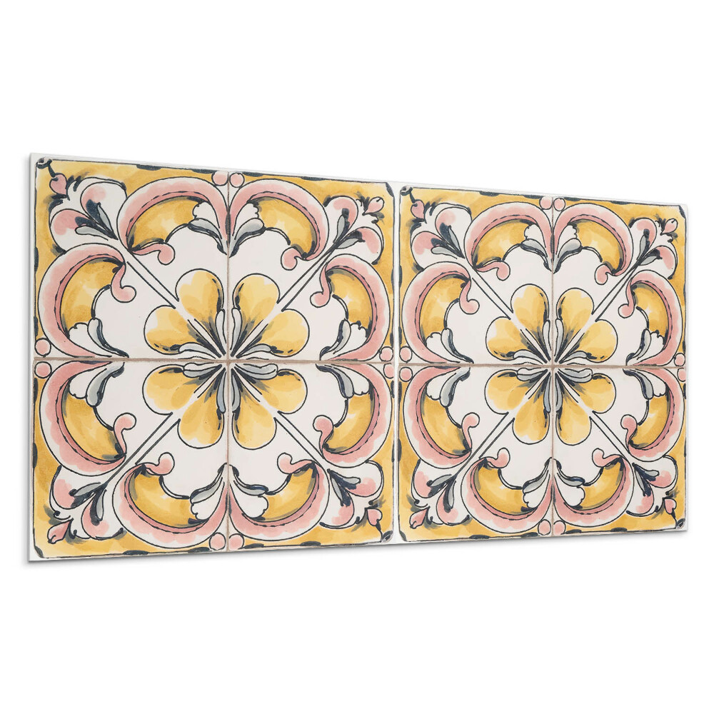 Płyta na ścianę Kwiatowy wzór ceramiczny