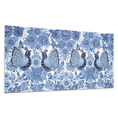 Panel ścienny Wzór z ptakami i kwiatami