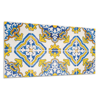 Panel na ścianę Wzór mozaiki z kwiatami