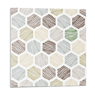 Płyta na ścianę Heksagonalny wzór z liniami