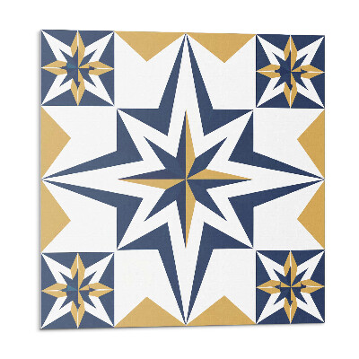 Panel ścienny Wzór geometrycznych gwiazd na kwadratach
