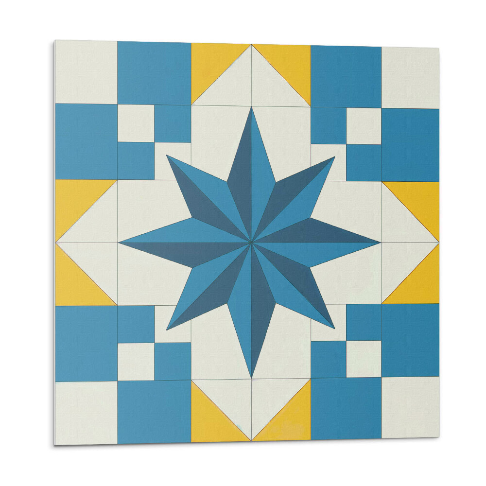 Płyta na ścianę Wzór gwiazdy w geometrycznej kompozycji