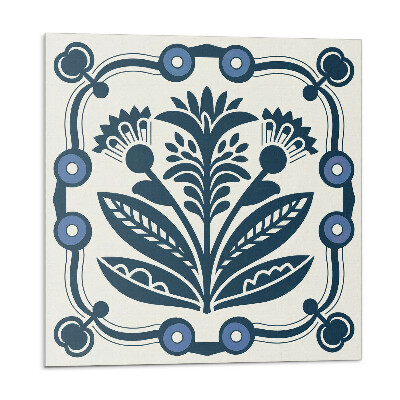 Panel ścienny Kwiatowy motyw z zielonymi liśćmi