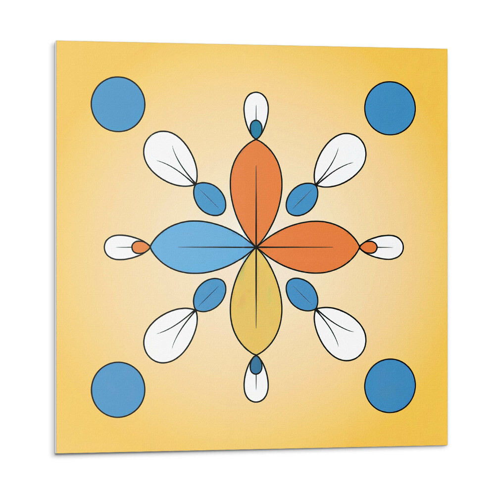 Panel ścienny pcv Kwiatowy motyw w geometrycznych formach