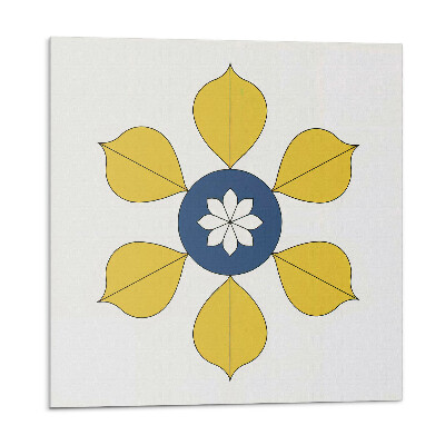 Panel ścienny Kwiatowy motyw z zielonymi liśćmi